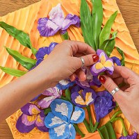 Set pictura 3D cu argila usoara, 30*40cm - Irises - 4