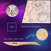 Set pictura cu argila usoara, 29*29 cm - Owl - 3