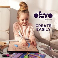 Set pictura cu argila usoara, 29*29 cm - Owl - 4