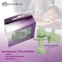 Set Tacamuri din silicon, AppeKids, The Little Bear - Bubble Beige - 2