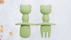 Set Tacamuri din silicon, AppeKids, The Little Bear - Bubble Beige