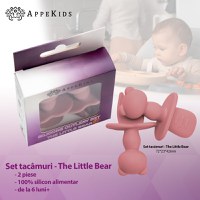 Set Tacamuri din silicon, AppeKids, The Little Bear - Old Rose - 2