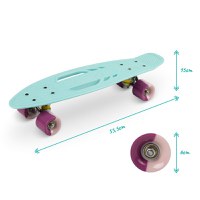 Skateboard copii, Qkids, Galaxy - Light Blue - 2