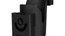 Suport universal pentru biberon/pahar si telefon, Lionelo, Ove, Cu sistem de rotire 360, Negru