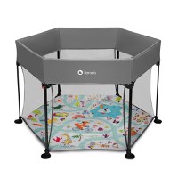 Tarc de joaca, Lionelo, Roel, Pliere ultra-compacta, Conform cu standardul europeane de securitate EN12227, Multicolor - 2