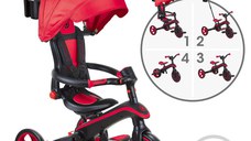 Tricicleta Globber Explorer 4 in 1 pliabila, culoare rosie