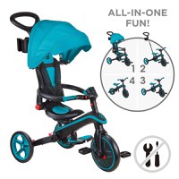 Tricicleta Globber Explorer 4 in 1 pliabila, culoare turquoise - 1