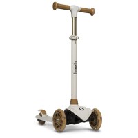 Trotineta, Lionelo, Jessy, Pliabila, Pana la 50 Kg, Cu design ergonomic, Cu lumini LED, 56 x 26 x 67-82 cm, 3 ani+, Maro - 2