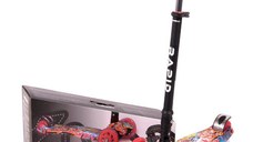 Trotineta Lorelli Scooter RAPID cu Leduri si 4 Roti - Pink Flowers