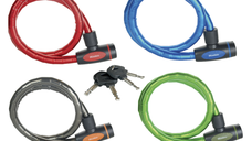 Antifurt Master Lock cablu otel calit cu cheie 1m x 18mm - diverse culori