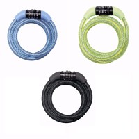 Antifurt Master Lock cablu spiralat cu cifru 1.20m x 8mm - diverse culori - 1