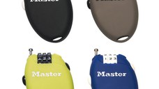 Antifurt Master Lock cu cablu retractabil si ajustabil 610 x 2mm - diverse culori