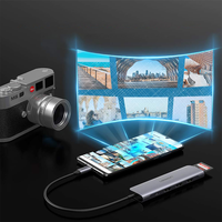 Adaptor multifunctional UGREEN 6-in-1 USB C CM195, 3 x USB 3.0, 1 x HDMI, 1 x SD, 1 x Micro SD, Gri - 5