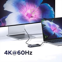 Adaptor multifunctional UGREEN 6-in-1 USB-C Hub CM888, 2 x USB A 3.2, 2 X USB C 3.2, 1 X USB C PD 100W, 1 X HDMI 4K, Gri - 3