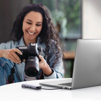 Adaptor multifunctional UGREEN USB C CM512, 2 x USB-A 3.0, 1 x USB-C, 1 x HDMI, 1 x RJ45, 1 x SD, 1 x microSD, Gri - 15