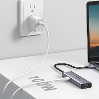 Adaptor multifunctional UGREEN USB C CM512, 2 x USB-A 3.0, 1 x USB-C, 1 x HDMI, 1 x RJ45, 1 x SD, 1 x microSD, Gri - 6