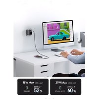 Adaptor UGREEN 30W Outlet Extender EU (2A1C) CD314, 2 x USB-A, 1 x USB-C, Negru - 2