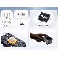 Adaptor UGREEN 30W Outlet Extender EU (2A1C) CD314, 2 x USB-A, 1 x USB-C, Negru - 4