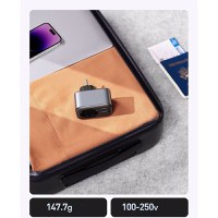 Adaptor UGREEN 30W Outlet Extender EU (2A1C) CD314, 2 x USB-A, 1 x USB-C, Negru - 5