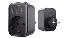 Adaptor UGREEN CD314 30W Outlet Extender EU (2A1C) cu 2 USB-A si 1 USB-C, Negru