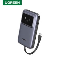Baterie externa UGREEN 10000mAh Power Bank PB511, 30W, Incarcare bidirectionala, Cablu tip C incorporat, Gri - 2