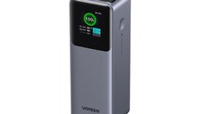 Baterie externa UGREEN 25000mAh 200W Fast Charging Power Bank PB722, 25000mAh, 200W, Ecran digital inteligent, Gri