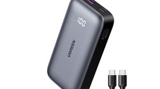 Baterie externa UGREEN Power Bank PB502, 10000mAh, incarcare bidirectionala rapida, 30W, Fast Charging Negru