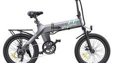 Bicicleta electrica pliabila Ulzomo Ridge 20 E-bike, 250W, 36V 15.6Ah, autonomie 60km, viteza maxima 25km/h, Gray