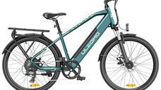 Bicicleta electrica Ulzomo Metro 26 E-bike 250W, 36V 17Ah, autonomie 100km, max 25km/h, Verde, 26''