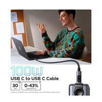 Cablu de date si incarcare rapida UGREEN Uno USB-C to USB-C PD Fast Charging Cable, Negru, 1 m - 3