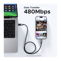 Cablu de date si incarcare rapida UGREEN Uno USB-C to USB-C PD Fast Charging Cable, Negru, 1 m - 8