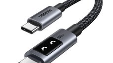 Cablu de date si incarcare rapida UGREEN Uno USB-C to USB-C PD Fast Charging Cable, Negru, 1 m