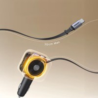 Incarcator auto rapid cu cablu retractabil UGREEN 145W Fast Car Charger EC604 USB-C/A - 5