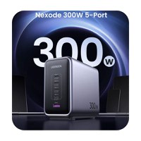 Incarcator rapid UGREEN Nexode 300W 5-Port PD GaN Fast Charger EU + cablu USB-C, 4x USB-C + 1x USB-A, Gri - 3
