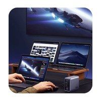 Incarcator rapid UGREEN Nexode 300W 5-Port PD GaN Fast Charger EU + cablu USB-C, 4x USB-C + 1x USB-A, Gri - 6