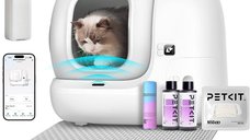 Litiera automata cu autocuratare PETKIT Pura Max 2, 7 L, alba, cu afisaj LED, Bluetooth si WiFi