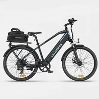 Resigilat - Bicicleta electrica oras Ulzomo Metro 26 E-bike, 250W, 36V 17Ah, autonomie 100km, viteza maxima 25km/h, Gray, 26'' - 5