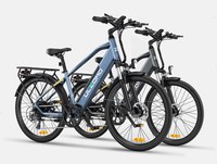 Resigilat - Bicicleta electrica oras Ulzomo Metro 26 E-bike, 250W, 36V 1Ah, autonomie 100km, viteza maxima 25km/h, Gray, 26'' - 6