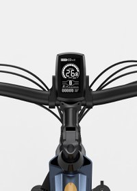 Resigilat - Bicicleta electrica oras Ulzomo Metro 26 E-bike, 250W, 36V 1Ah, autonomie 100km, viteza maxima 25km/h, Gray, 26'' - 7