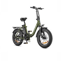 Resigilat - Bicicleta electrica pliabila Ulzomo Dolphin 20 E-bike, 350W, 36V 13Ah, autonomie 89km, viteza maxima 25km/h, Green - 2