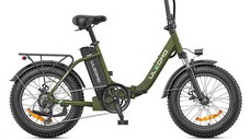 Resigilat - Bicicleta electrica pliabila Ulzomo Dolphin 20 E-bike, 350W, 36V 13Ah, autonomie 89km, viteza maxima 25km/h, Green