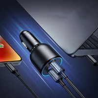 Resigilat - Incarcator auto UGREEN 130W 3-Port Fast Car Charger EC705, 1 x USB A, 2 x USB C, Gri - 5