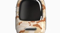 Rucsac PETKIT Cat Travel Bag 2 cu Hublou, Ventilare Eficienta si Iluminare, Desert Camo