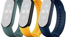 Set de 3 curele pentru Bratara fitness Xiaomi Mi Band 5 - Verde, Galben, Albastru