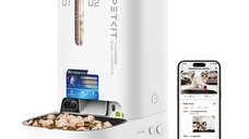 YumShare Dual-hopper 2: Dozator Automat de Hrana cu Camera pentru Pisici si Caini Mici