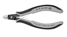 Cleste de electronist cu taiere diagonala Knipex 79 12 125 ESD, 125 mm