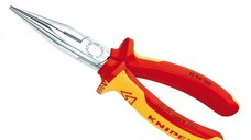 Cleste profesional izolat cu varf lung drept Knipex 25 06 160, 160 mm