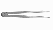 Compas de trasat pentru sculptura si tamplarie Kirschen 8600200, 200 mm