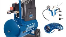 Compresor cu doi cilindri HC30o  Scheppach 5906146901, 1100 W, 24l, 8 bari