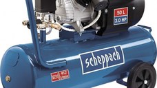 Compresor cu doi cilindri HC53DC Scheppach 5906102901, 2200 W, 50L, 10 bari